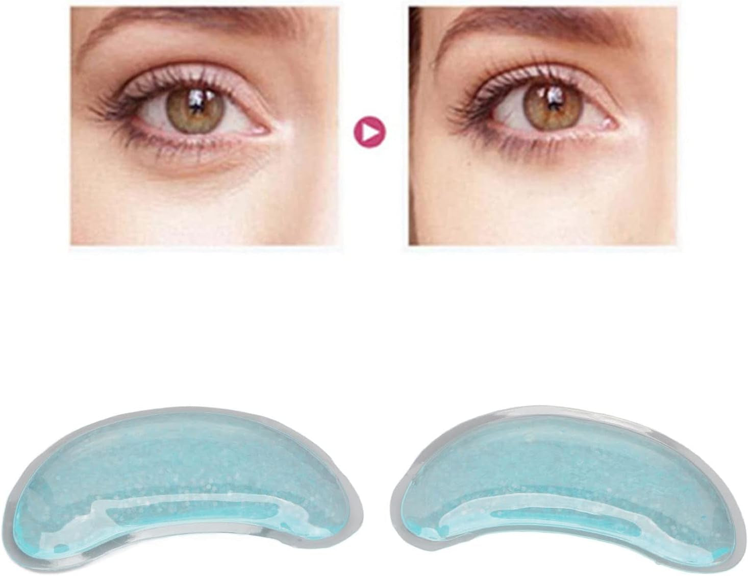 Ice Gel Eye Pack Cooling Hot Cold Compress Gel Eye Pad Reutilizable Para La Hinchazón De Los Ojos Dark Circle