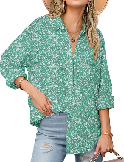 Zeagoo - Camisa Oversize de Gasa de Algodón