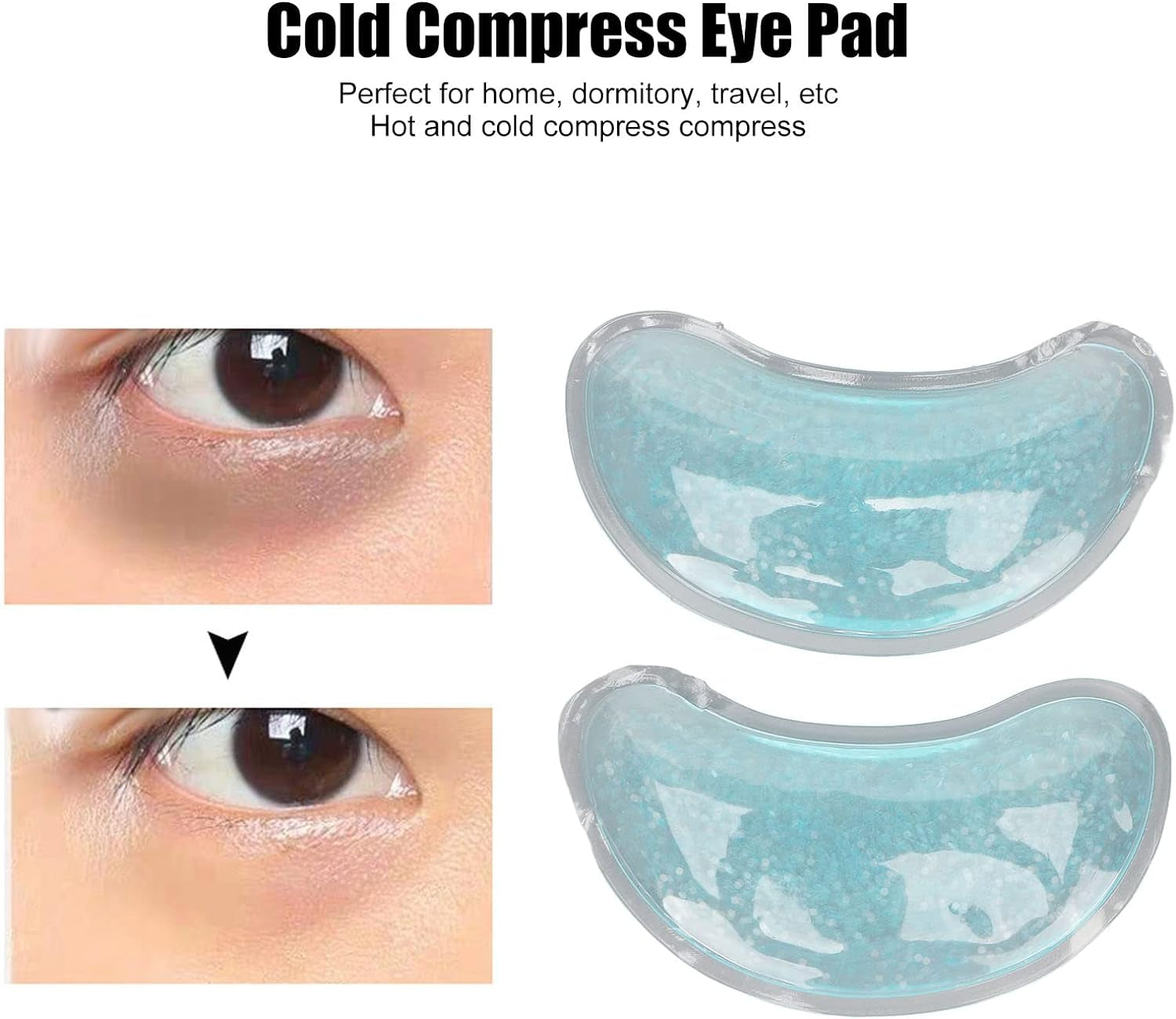 Ice Gel Eye Pack Cooling Hot Cold Compress Gel Eye Pad Reutilizable Para La Hinchazón De Los Ojos Dark Circle