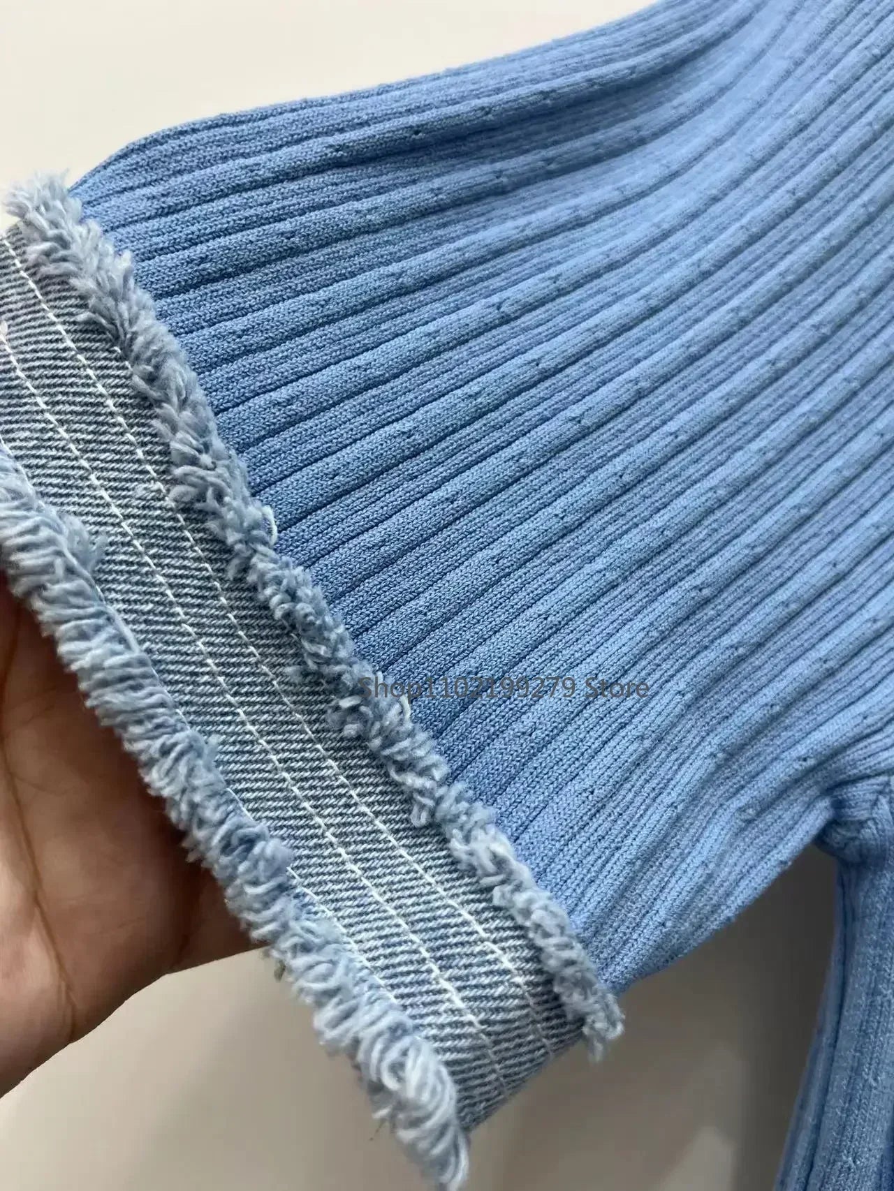Vestido 'Mosaico' de Punto y Denim