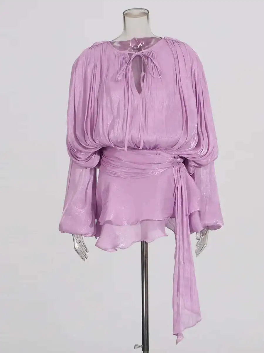 Vestido 'Brisa Dulce' con Escote de Lazo