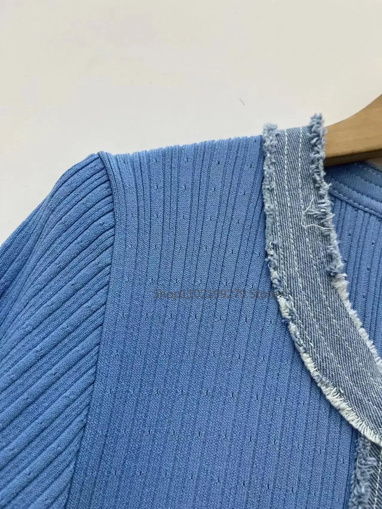 Vestido 'Mosaico' de Punto y Denim
