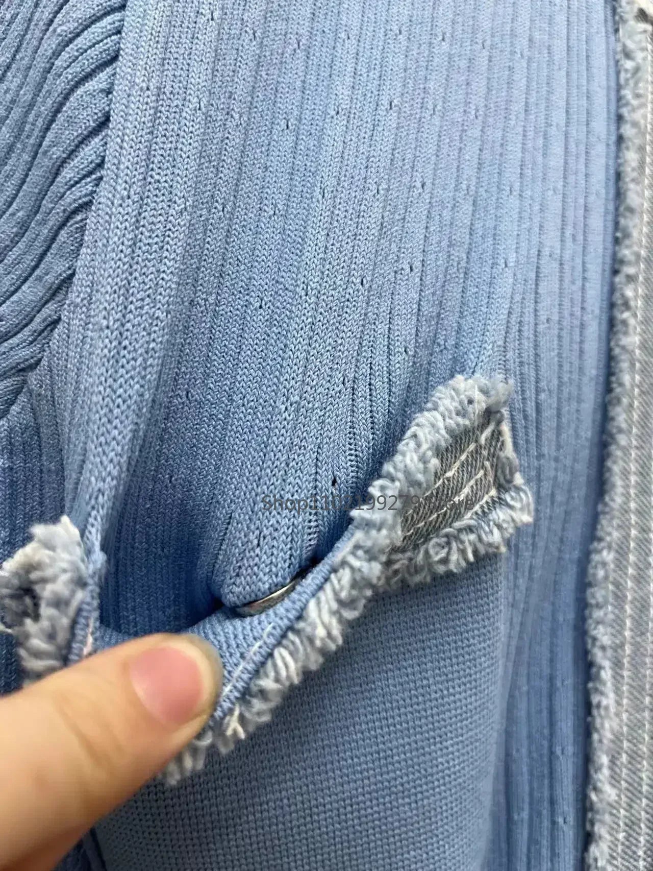 Vestido 'Mosaico' de Punto y Denim