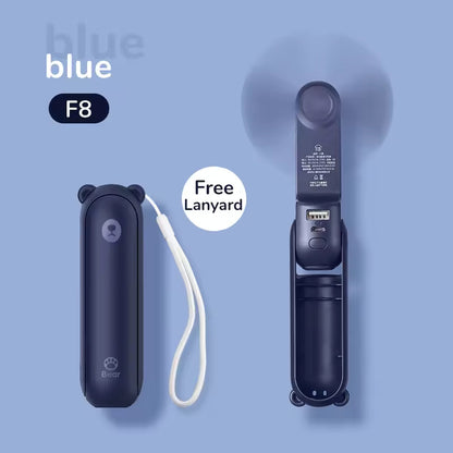 Portable 3-in-1 Pocket Fan with Power Bank
