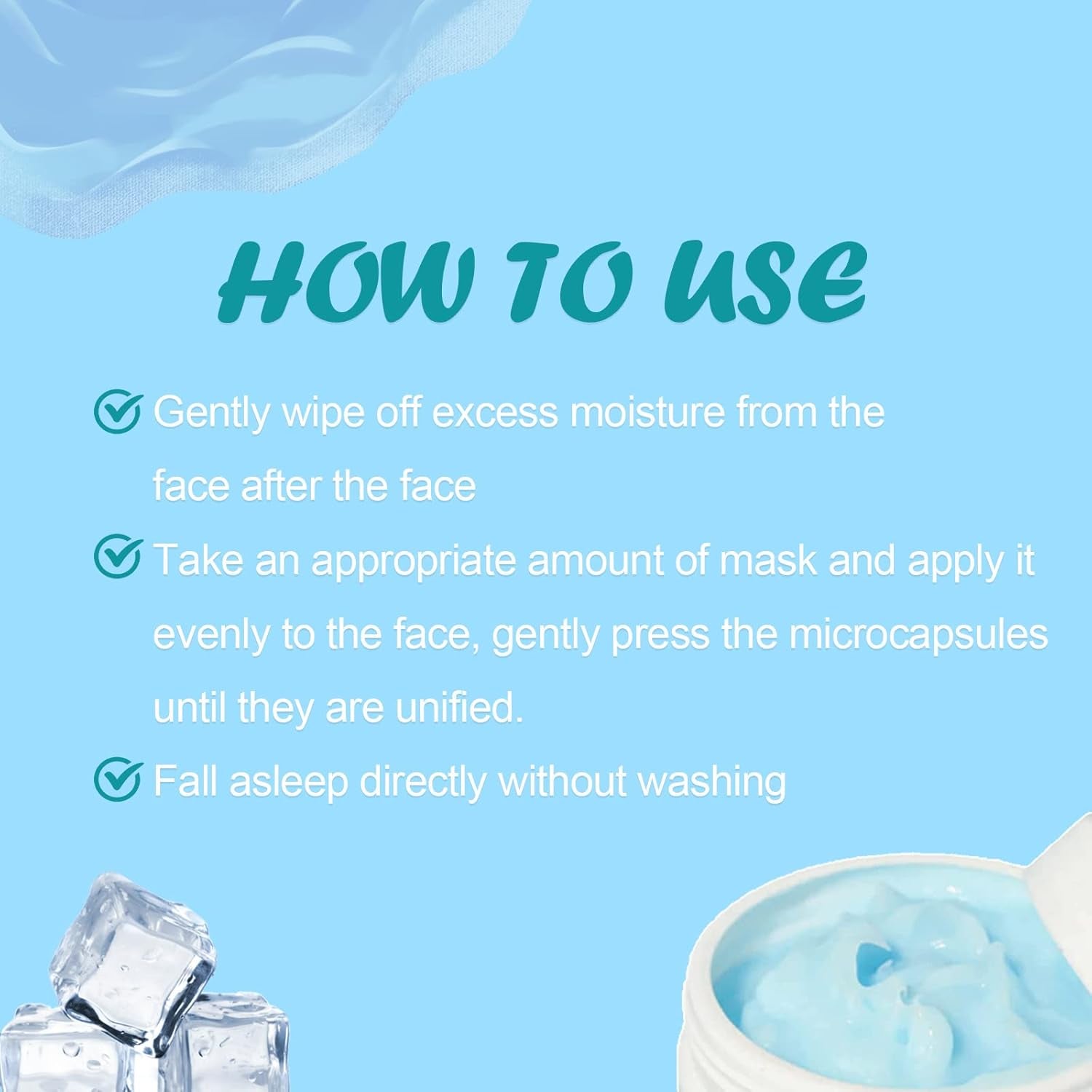 Beauty Hydra Moist Ice Water Sleeping Mask, Hydramoist Ice Water Sleeping Mask, Moisturizer Skin Care Lotion Cream, Hidrata Profundamente Para Aliviar La Sequedad Y La Falta De Brillo (#2)